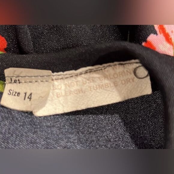 Vintage 60s Bravo knits floral long sleeve midi skirt set size 14 NWT - Picture 8 of 11